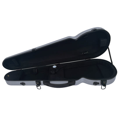 VIVO Shaped Viola Case Brushed Silver 15.5" - 16" with Padded Backpack Straps and Built-in Hygrometer — view 3