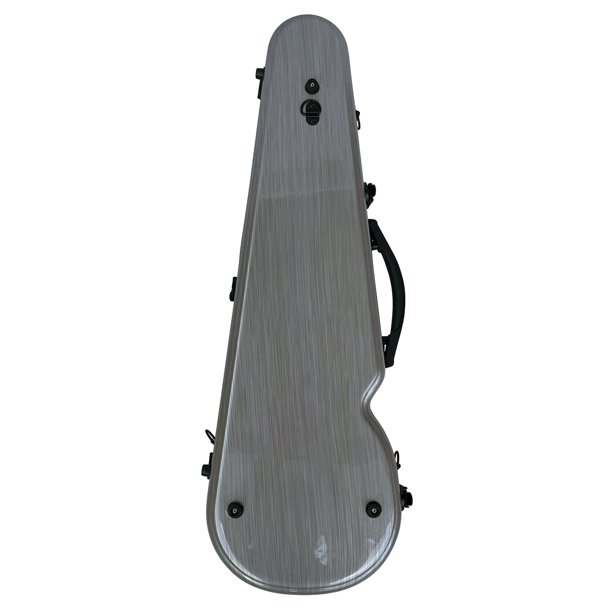 VIVO Shaped Viola Case Brushed Silver 15.5" - 16" with Padded Backpack Straps and Built-in Hygrometer — view 2