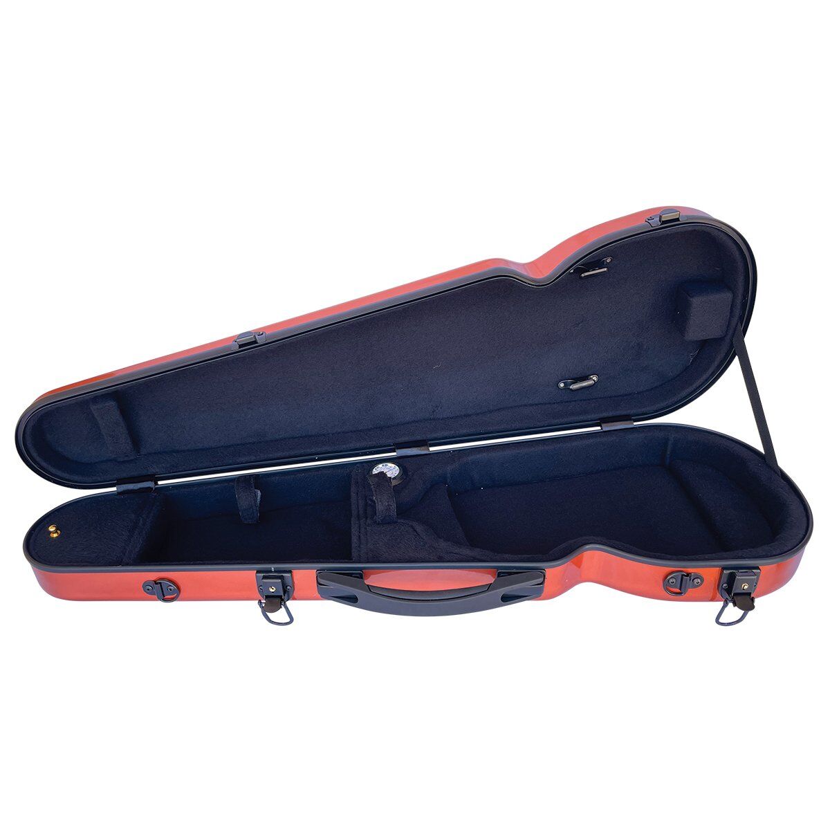 VIVO Copper Shaped Case for 3/4 Violin / 13" Viola with Hygrometer & Straps — view 3