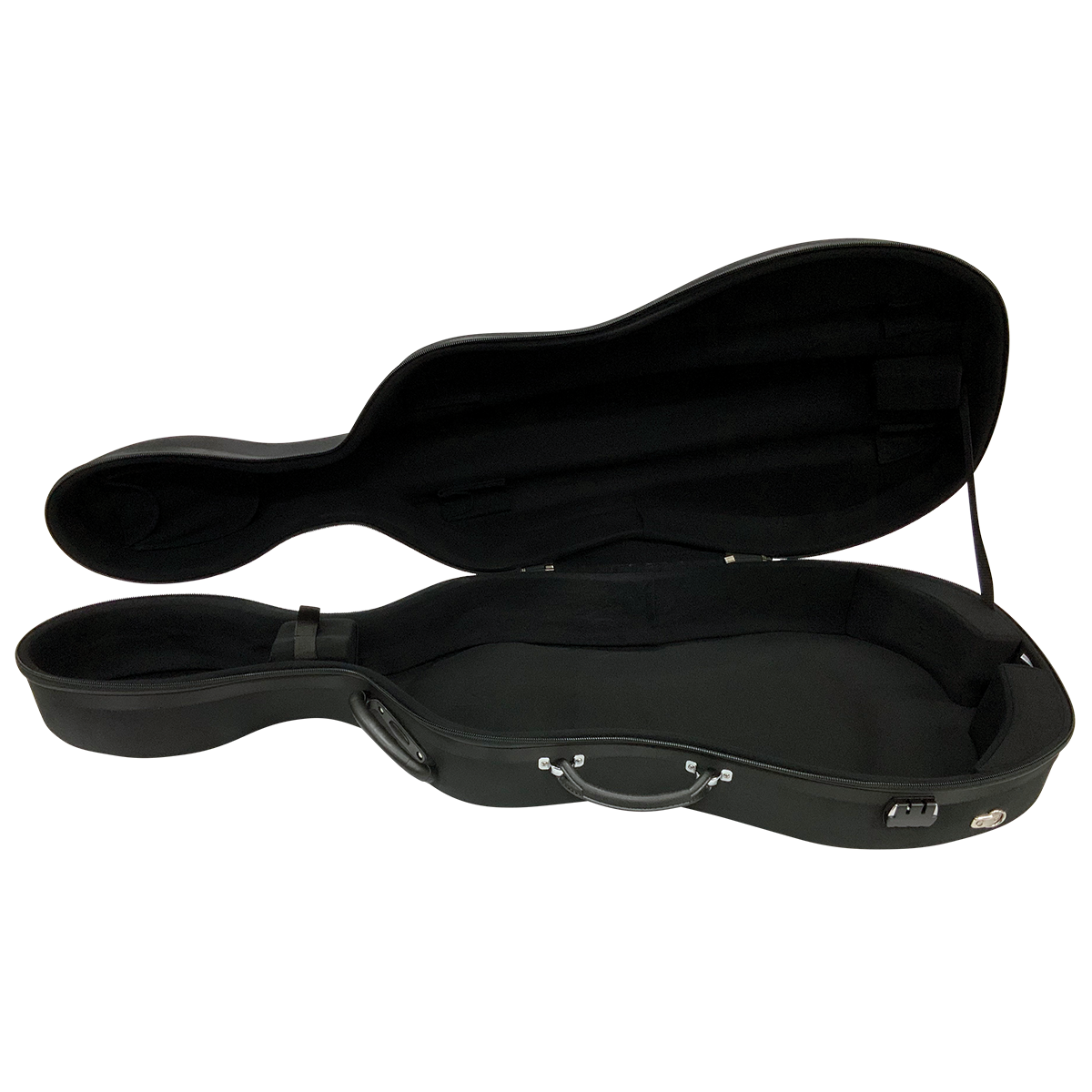 Vivo Baccello 4/4 Cello Case Black Semi-Hard with Wheels and Padded Straps — view 4