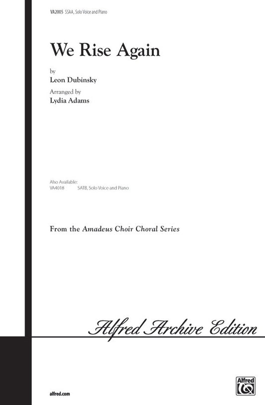 We Rise Again SSAA Arranged by Adams - Choral Sheet Music