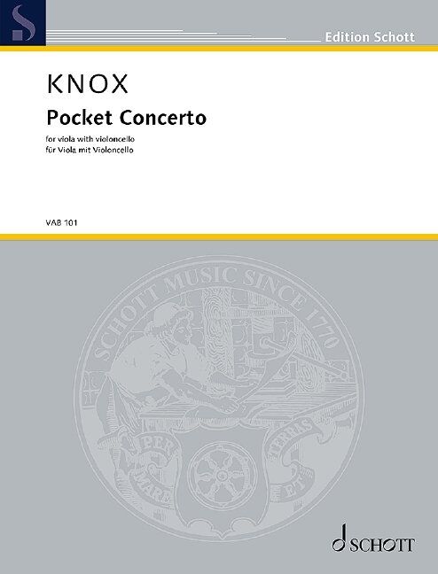 Garth Knox Pocket Concerto for Viola with Cello, 64 Pages, Schott Music