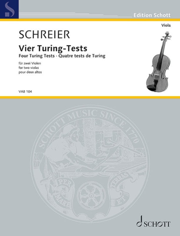 Schreier - Four Turing Tests For 2 Violas Softcover Book (Viola)