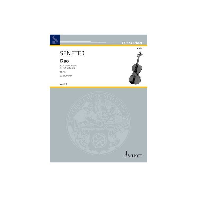 Senfter Duo for Viola and Piano - Schott Music Edition, 24 Pages