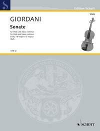 Giordani Sonata in B Flat Major for Viola and Piano, 18 Pages, Schott Music