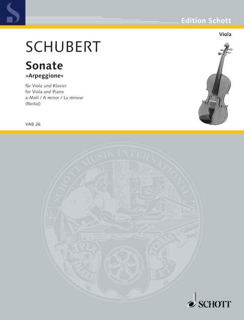 Schubert Arpeggione Sonata for Viola and Piano in A Minor Sheet Music