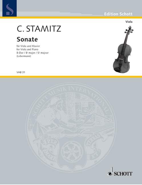 Stamitz Sonata in Bb Major for Viola and Piano Sheet Music