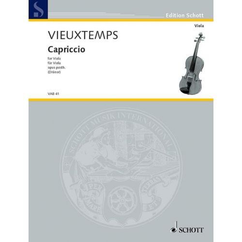 Vieuxtemps Capriccio Viola Solo Sheet Music Schott VAB41