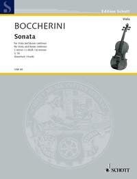 Boccherini Sonata in C Minor for Viola and Piano, G 18, 16 Pages, Published by Schott Music