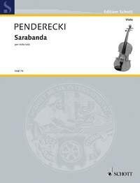 Penderecki - Sarabanda for Viola Solo, Schott Music, 4 Pages