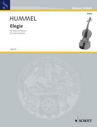 Hummel - Elegie After Op. 103B for Viola and Piano by Bertold Hummel, 12 Pages, Schott Music