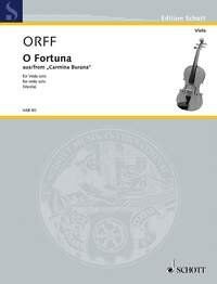 O Fortuna for Viola Solo - Carmina Burana, Arranged by Adrian Varela, Schott Music, 8 Pages