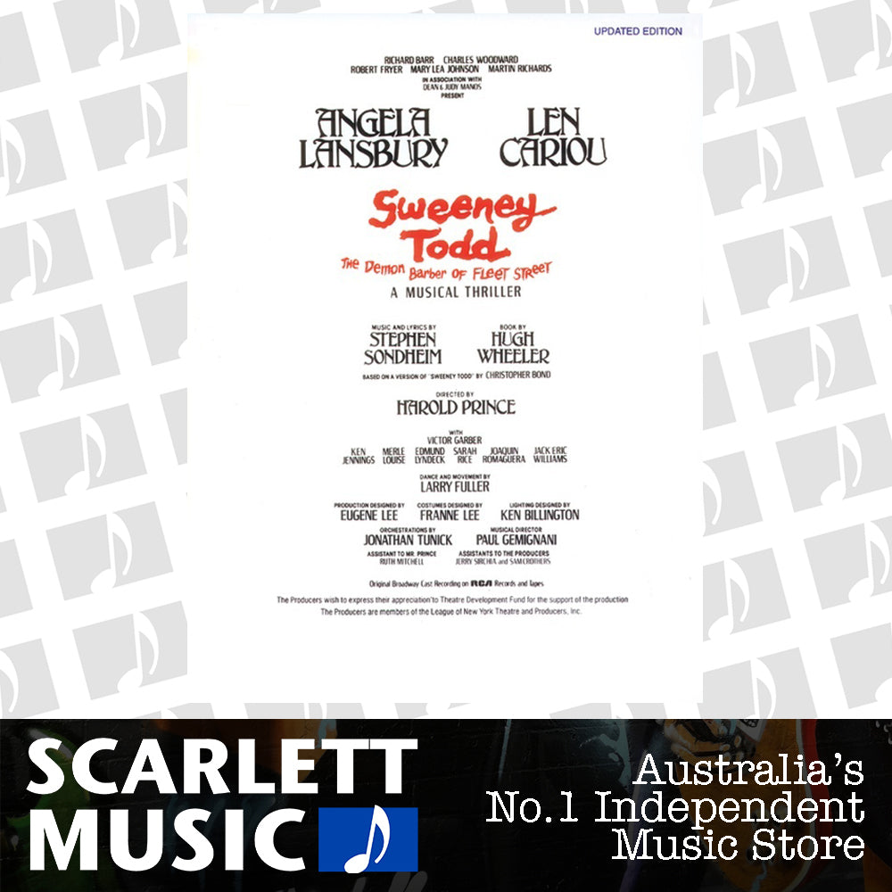 Nop - Sweeney Todd Vocal Sc Revised Ed — view 2