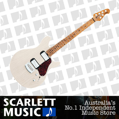 Ernie Ball Music Man Valentine Trans Buttermilk Electric Guitar — view 2
