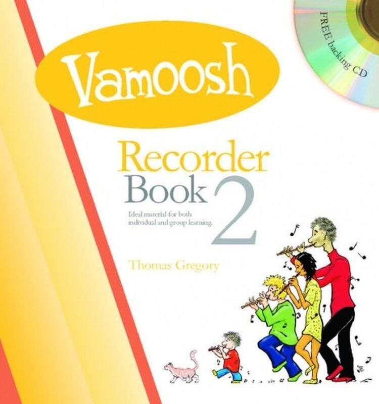Vamoosh Recorder Book 2 with Free CD - 36 Pages, Woodwind, Beginner Friendly