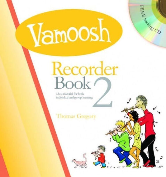 Vamoosh Recorder Book 2 with Free CD - 36 Pages, Woodwind, Beginner Friendly