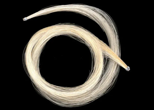 P&H 4/4 Size Violin Bow Hair - Natural White Replacement