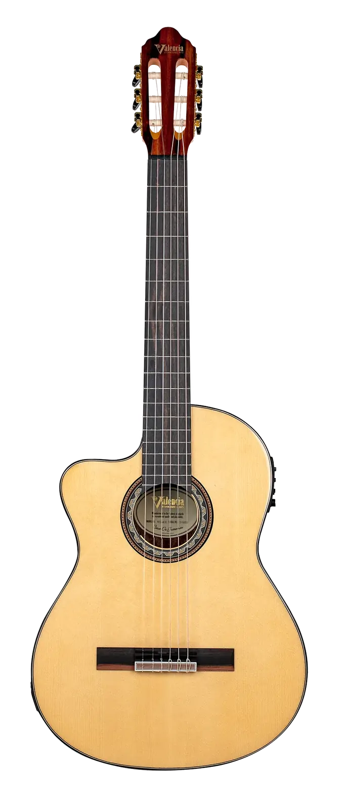 Valencia 560 Series Left Hand Classical Guitar VC564CEL with Pickup in Natural High Gloss