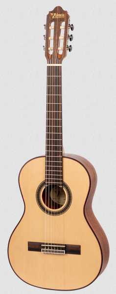Valencia VC703 3/4 Solid Top Classical Guitar Natural Satin