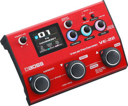 BOSS VE-22 Vocal Performer - Portable Multi-Effects Toolbox for Singers with Real-Time Harmonies and Voice-Changing Effects — view 3
