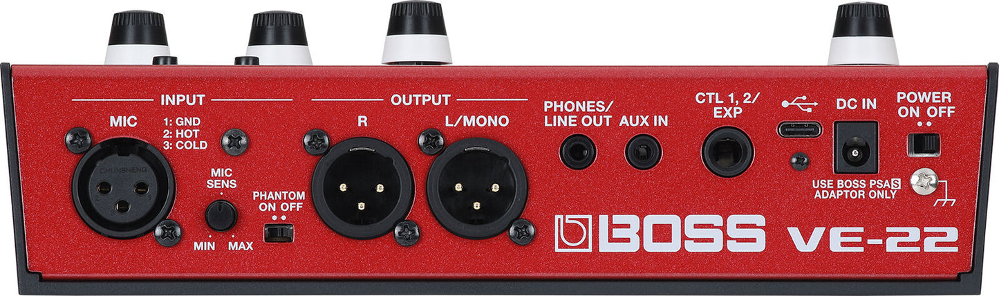 BOSS VE-22 Vocal Performer - Portable Multi-Effects Toolbox for Singers with Real-Time Harmonies and Voice-Changing Effects — view 4