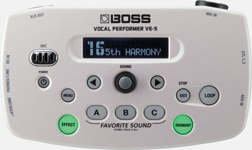 BOSS VE-5-RD Vocal Performer - Compact Effects Processor & Looper for Singers & Rappers, Portable Design, Easy Mounting
