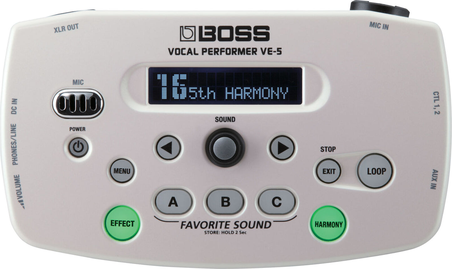 BOSS VE-5-WH Vocal Performer - Compact Effects Processor & Looper for Vocalists with Mic Stand Compatibility — view 2