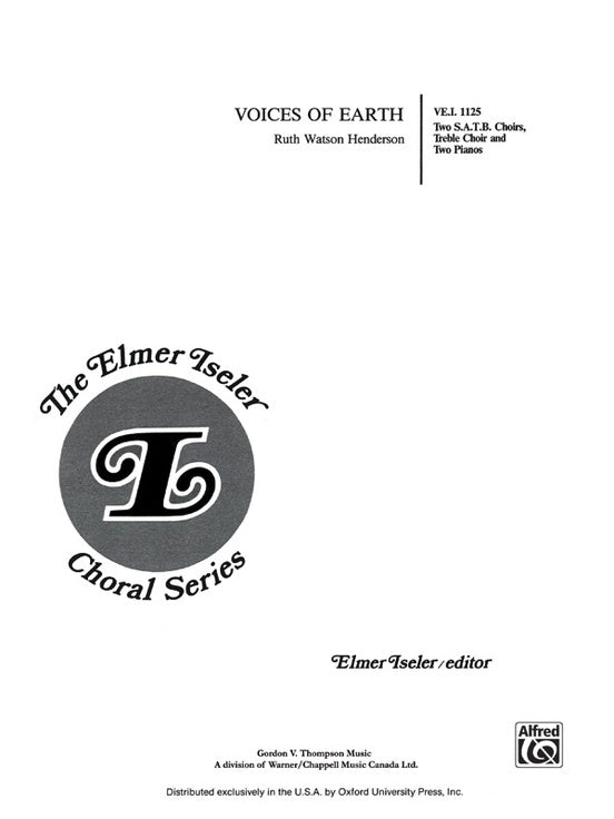Voices of Earth SATB Choral Sheet Music by Henderson