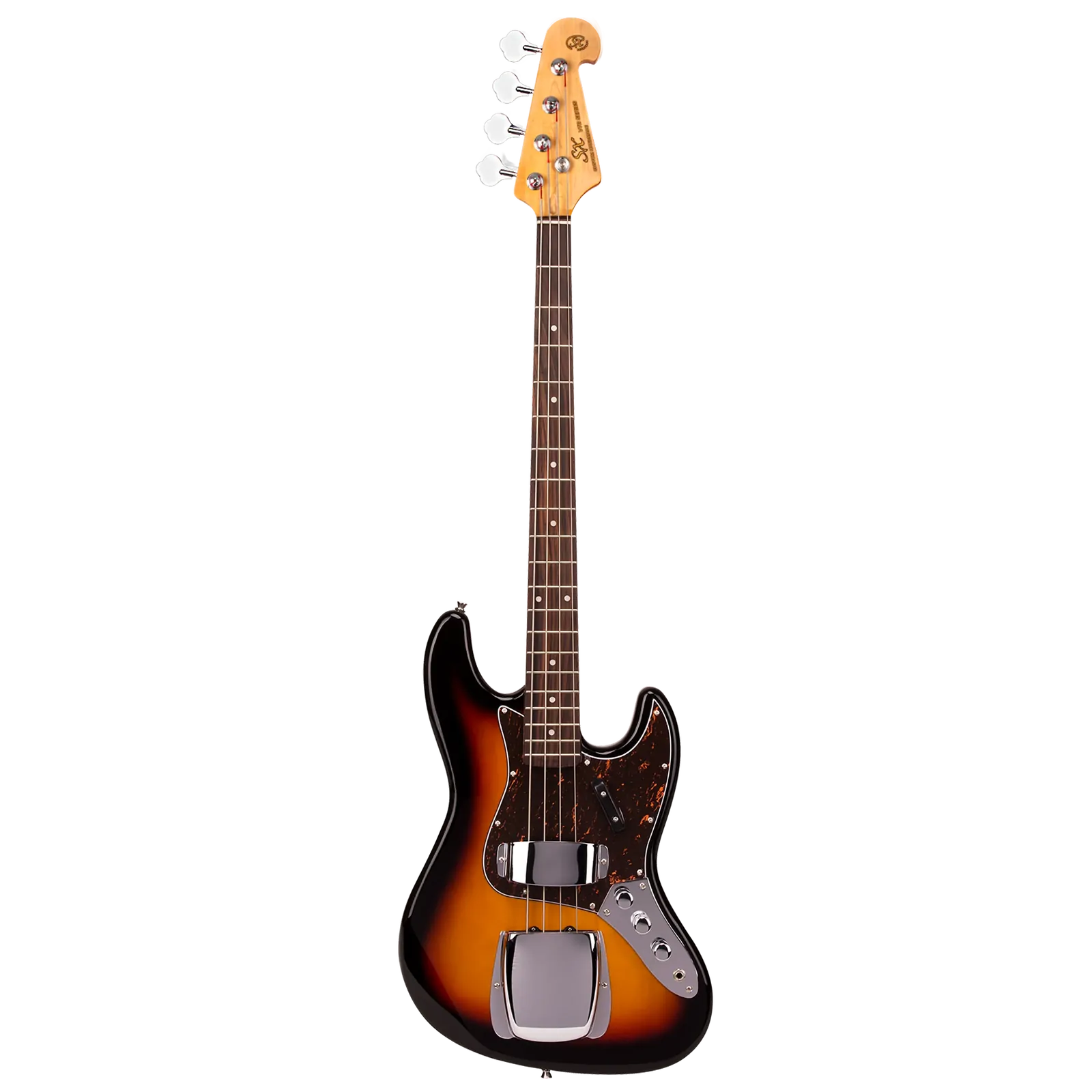 SX J Bass Vintage Style Bass Guitar Tobacco Sunburst
