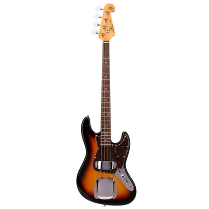 SX J Bass Vintage Style Bass Guitar Tobacco Sunburst