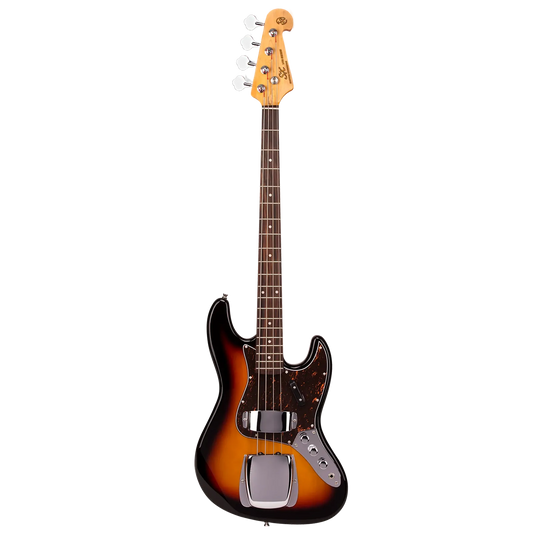 SX J Bass Vintage Style Bass Guitar Tobacco Sunburst