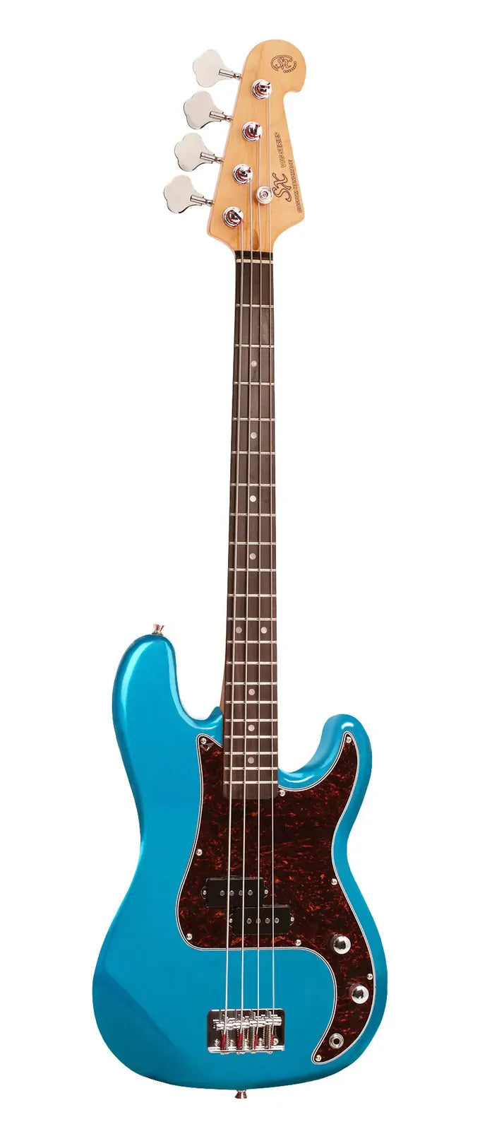 SX 3/4 Short Scale Vintage Bass Guitar - Lake Placid Blue — view 2