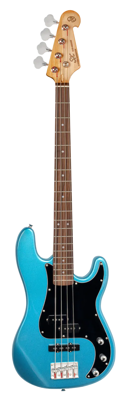 SX P & J Vintage Style Electric Bass Guitar - Lake Placid Blue
