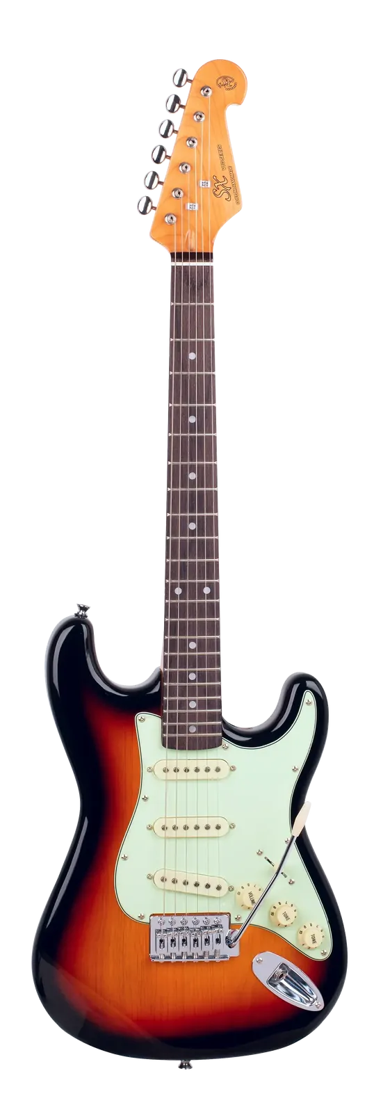 Essex Vintage VES34 3/4 Size SC Style Electric Guitar SSS - 3 Tone Sunburst with Bag & DVD