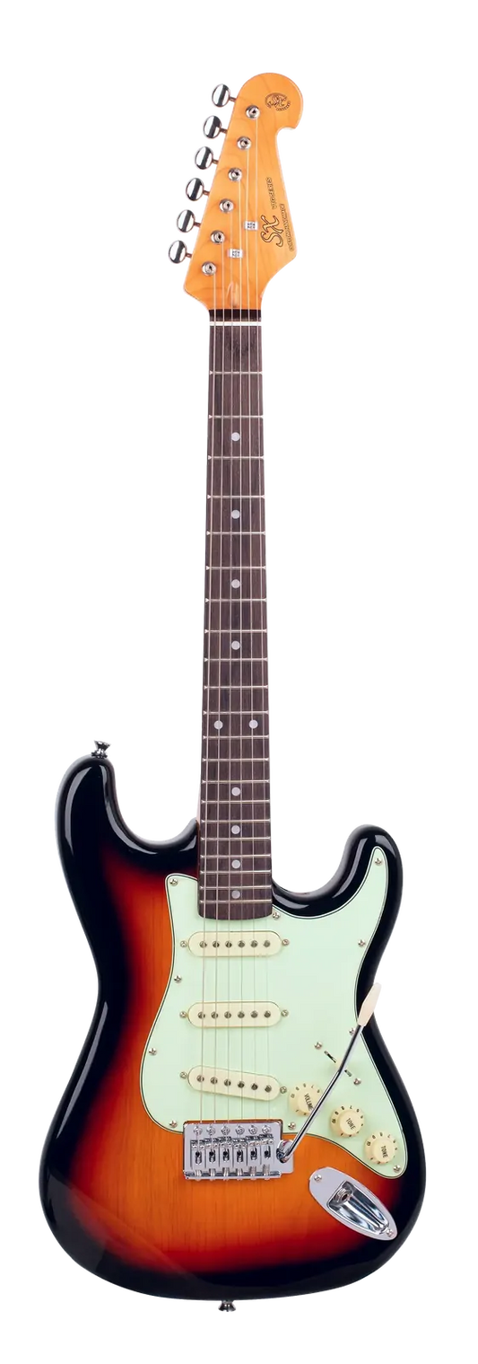 Essex Vintage VES34 3/4 Size SC Style Electric Guitar SSS - 3 Tone Sunburst with Bag & DVD