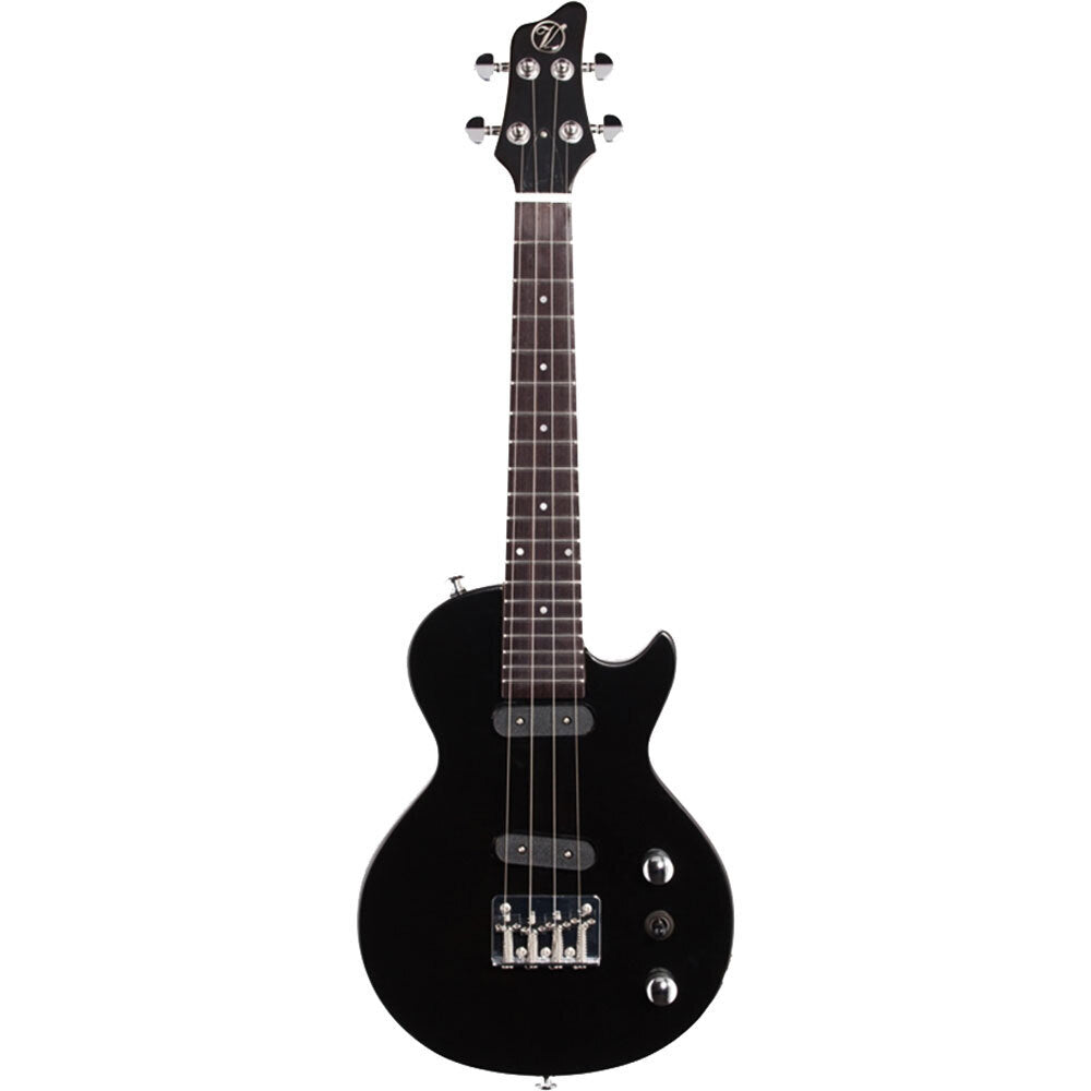 Vorson LP Style Solid Body Electric Ukulele Black with Carry Bag