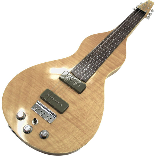 Vorson FLSL-200 6-String Solid Body Lap Steel Guitar with Mahogany Body and Natural Flamed Maple Top