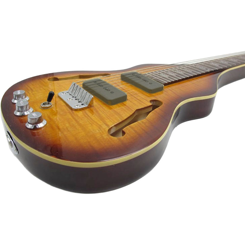Vorson FLSL-350 Lap Steel Guitar with Sunburst Flamed Maple Top and Mahogany Body — view 5