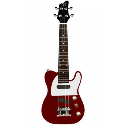 Vorson TL Style Solid Body Electric Ukulele - Wine Red, Tenor Scale with Pickups, Volume & Tone Controls, Includes Carry Bag
