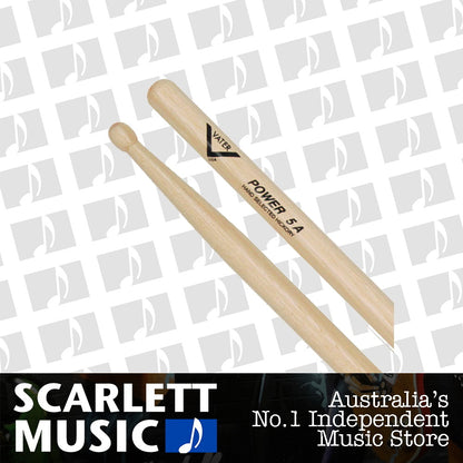 Vater Power 5A Wood Tip Hickory Drumsticks — view 2