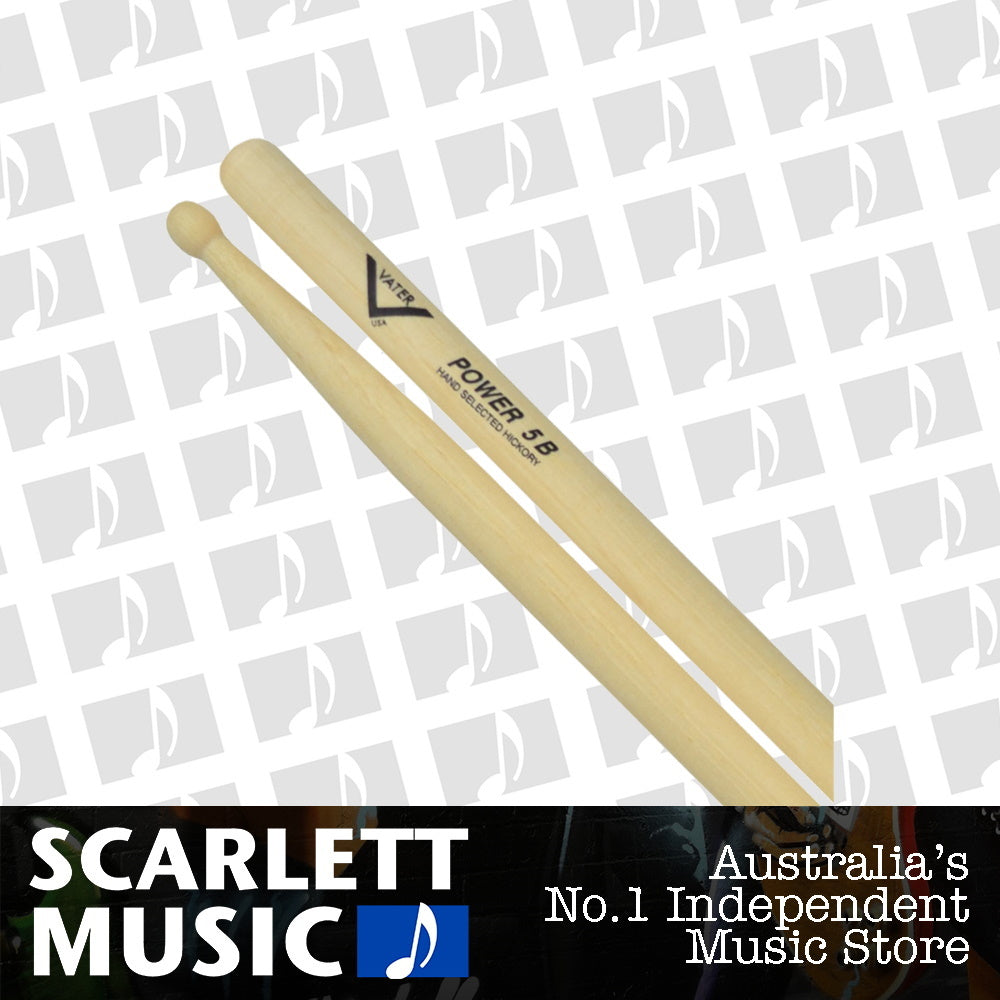 Vater Power 5B Wood Tip Hickory Drumsticks — view 2
