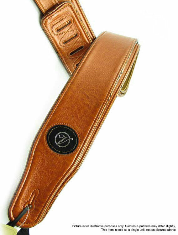 Vorson Plain Tan Leather Guitar Strap