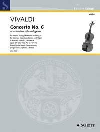 Vivaldi Concerto No. 6 A Minor RV 356 for Violin and Piano 24 Pages Schott Music