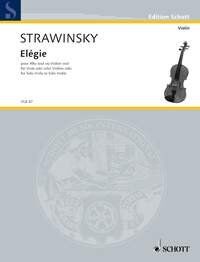 Stravinsky - Elegy for Solo Violin or Viola, 6 Pages, Schott Music