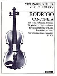 Rodrigo - Canconeta A Major For Violin/Piano (Schott Music)