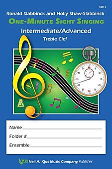 One-Minute Sight Singing - Intermediate/Advanced by Neil A. Kjos Music Company, 96 pages, Choral