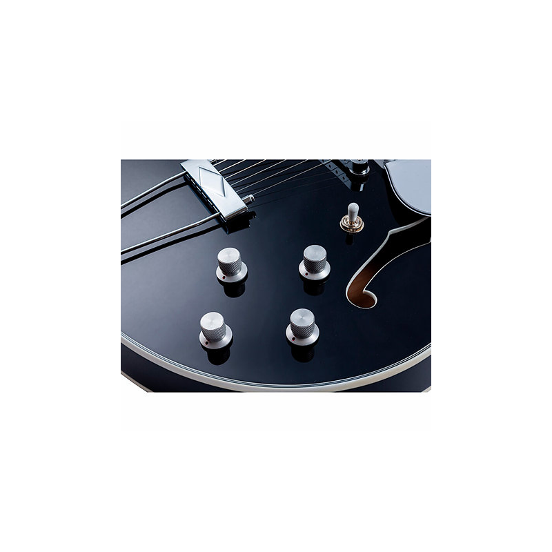 Vox Bobcat S66 Semi-Hollow Body Black Guitar — view 5