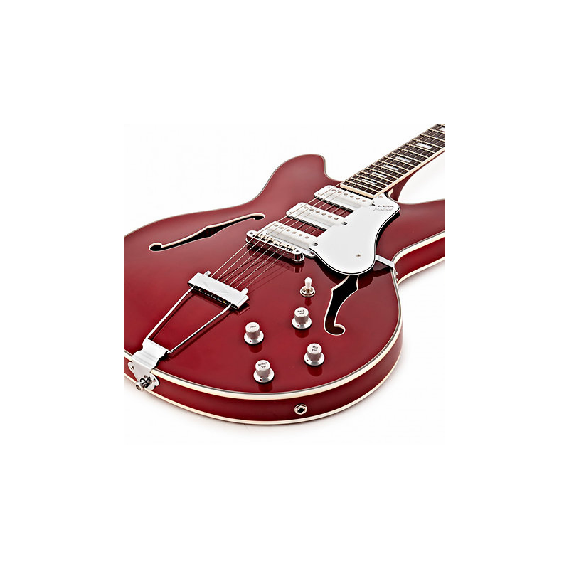 Vox BC-S66-CR Bobcat S66 Cherry Red Semi-Hollow Body Guitar — view 3