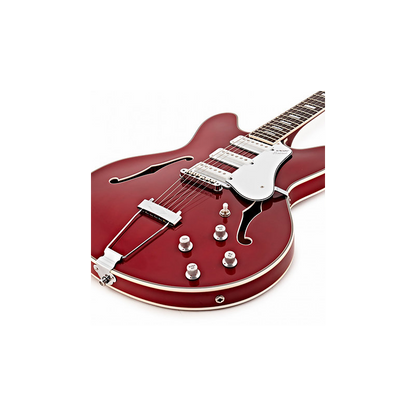 Vox BC-S66-CR Bobcat S66 Cherry Red Semi-Hollow Body Guitar — view 3