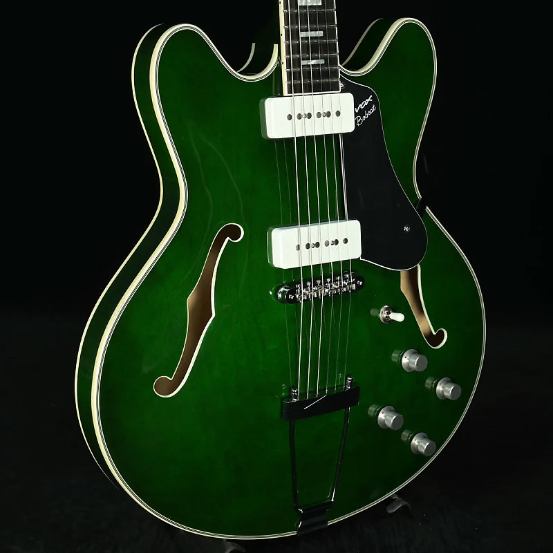 Vox Bobcat S66 Semi-Hollow Body Guitar in Italian Green — view 4